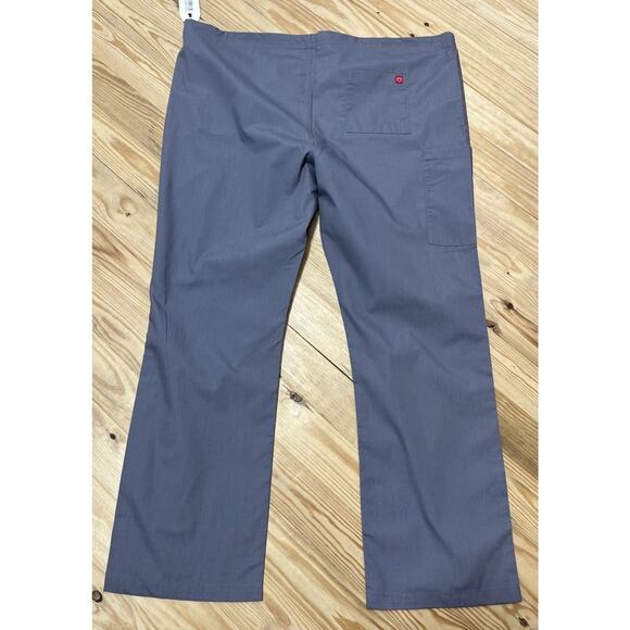 NWT Red Panda Size XL Pullon Scrubs Pants Gray Elastic Waist Tie Waist - Picture 2 of 8